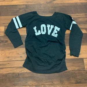 Feathers Maternity Gray Sweatshirt Women’s Size M LOVE